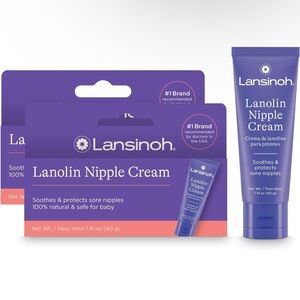 NWT Pack of 2 - Lansinoh Lanolin Nipple Cream Safe for Breastfeeding Baby